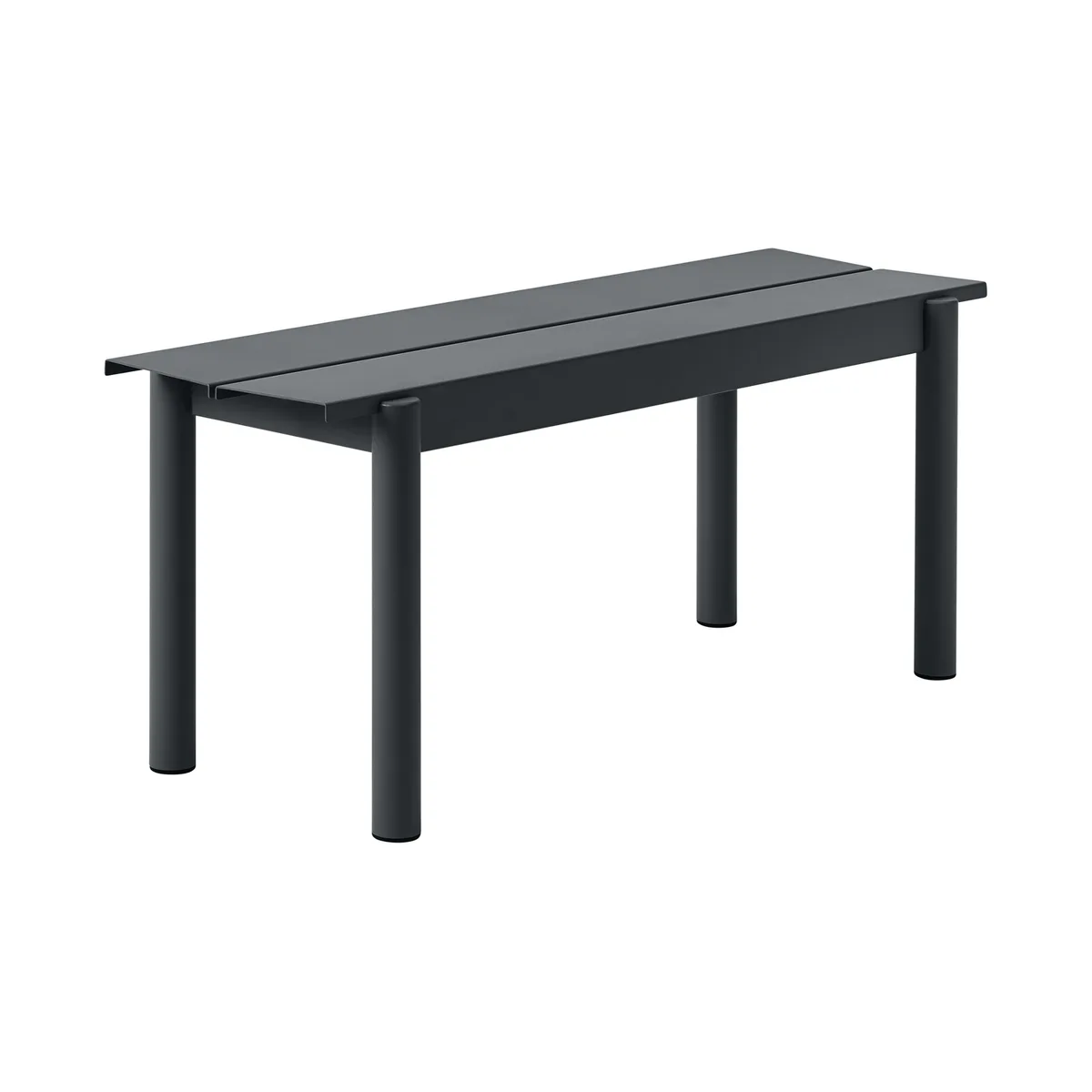 Bank Linear - Schwarz - Pulverbeschichteter Stahl - Designer Thomas Bentzen de Muuto – photo du produit