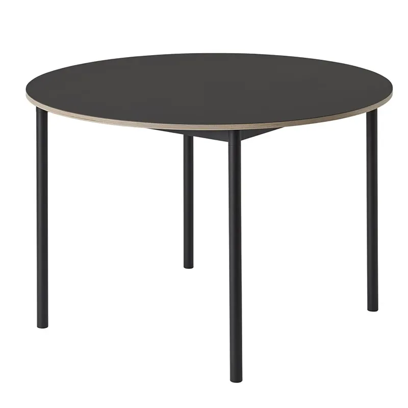 Base esstisch 110 cm - Black Nanolaminate Plywood Black van Muuto – productfoto
