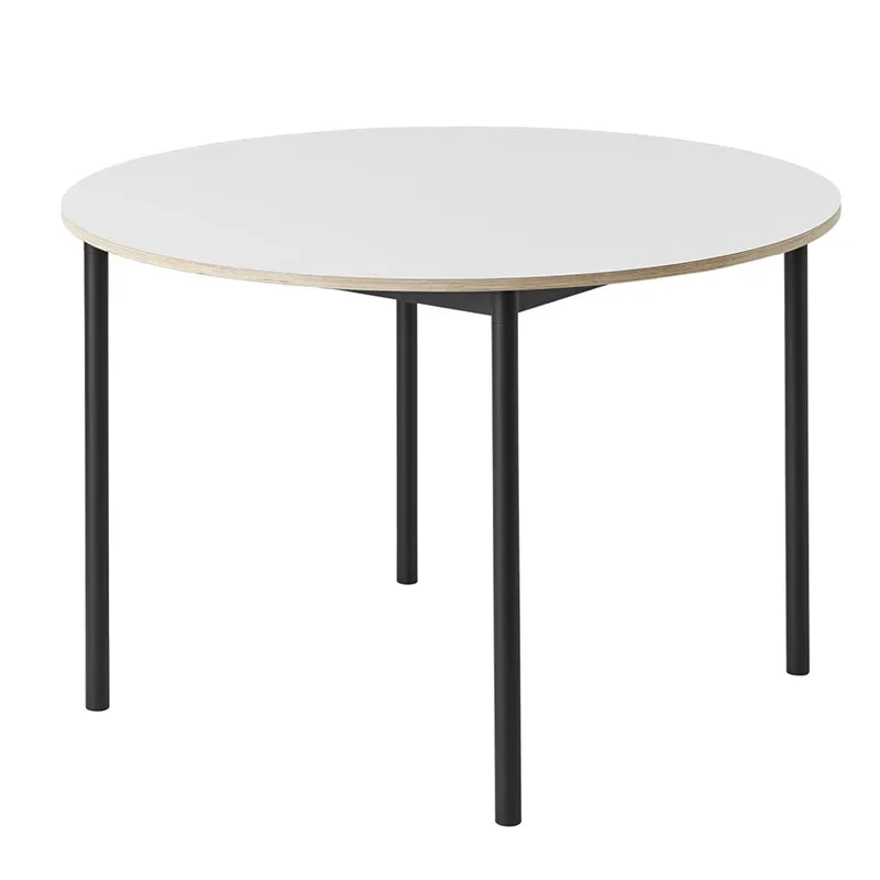 Base esstisch 110 cm - White Laminate Plywood Black von Muuto – Produktfoto