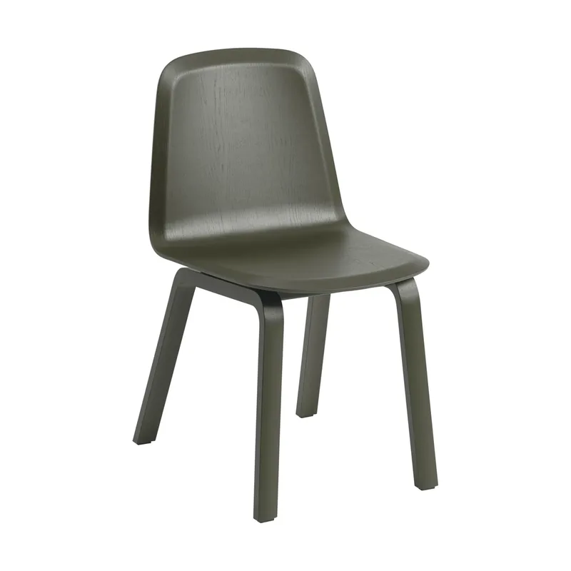 Brink Chair Wood Base Stuhl Dunkeloliv von Muuto – Produktfoto