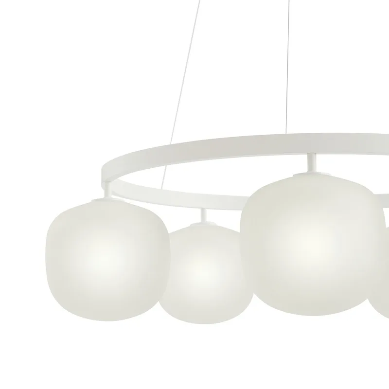 Chandelier hanglamp wit glas Ø 80 cm G9 by Muuto – product photo
