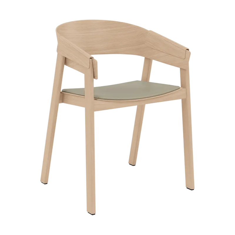 Cover Armchair leather Refine leather stone-oak från Muuto – produktbild