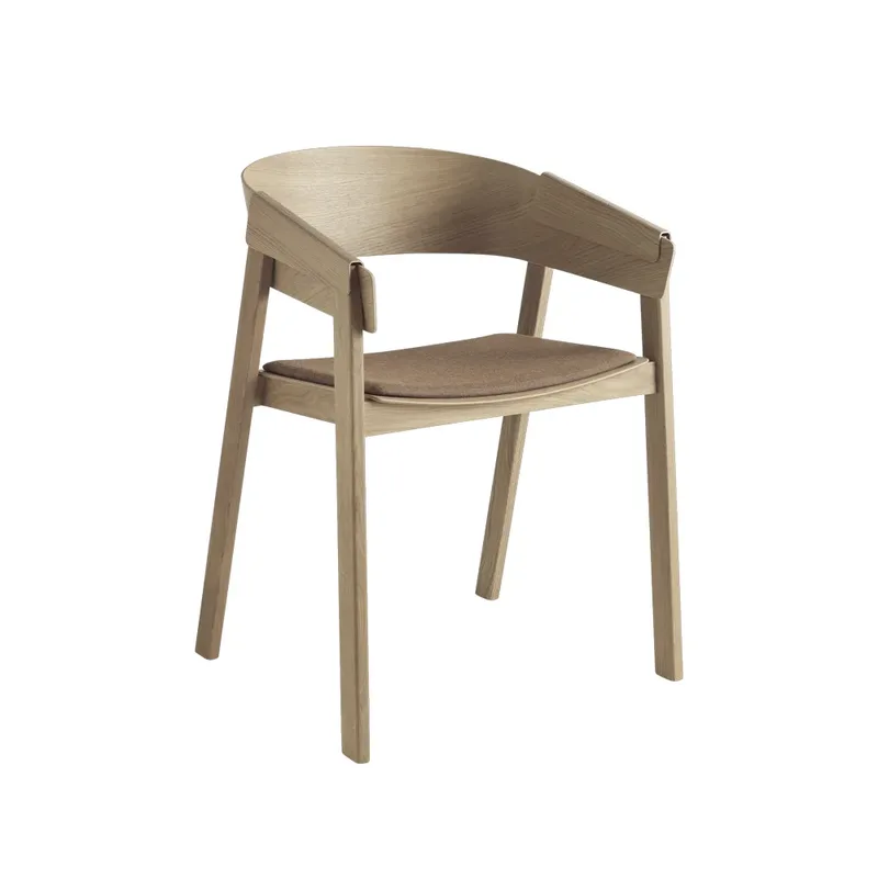 Cover Armlehnstuhl verkleideter Sitz Remix 252-oak by Muuto – product photo
