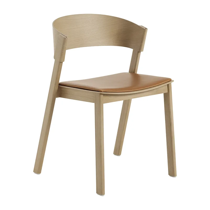 Cover Side Chair leather Konjak-Eiche von Muuto – Produktfoto