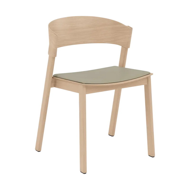 Cover Side Chair leather Refine leather stone-Oak by Muuto – product photo