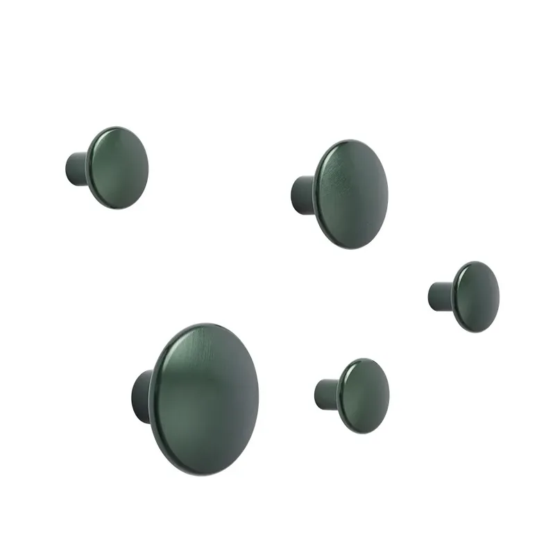Dots Wandhaken Metall 5er Set Dark green de Muuto – photo du produit