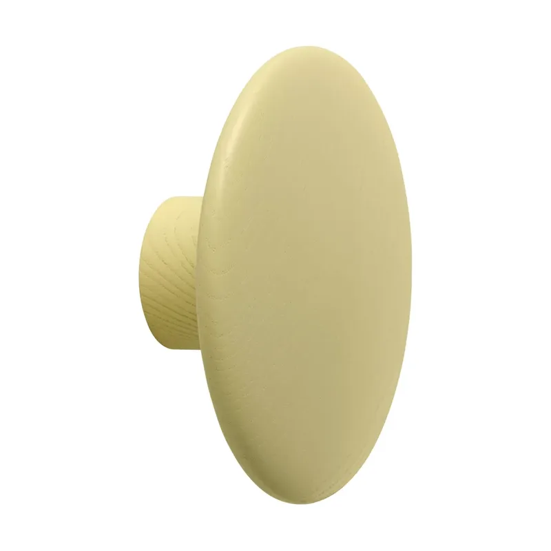 Dots Wood Kleiderhaken Gelb-Beige, Ø9 cm by Muuto – product photo