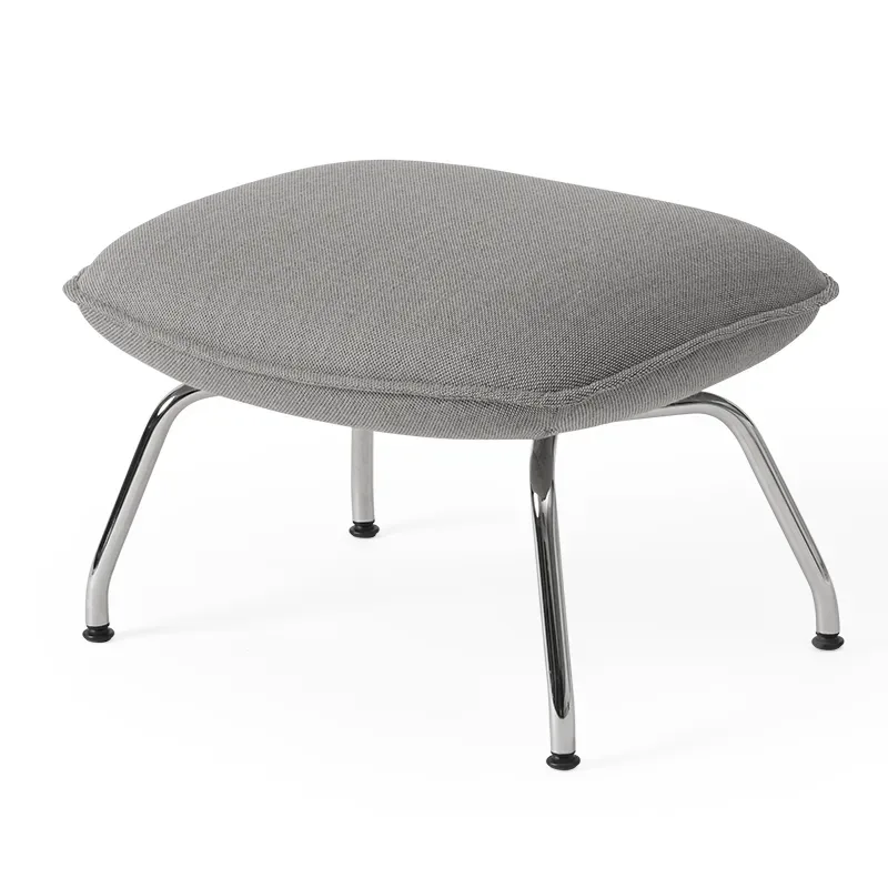 Doze Ottoman Tube Base - Re-Wool 128 Chrome by Muuto – product photo
