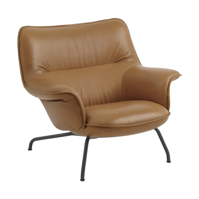 Doze Sessel niedrig Refine leather cognac-black von Muuto – Produktfoto