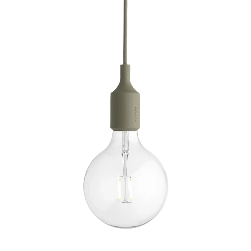 E 27 Lamp Pendelleuchte Olivgrün de Muuto – photo du produit