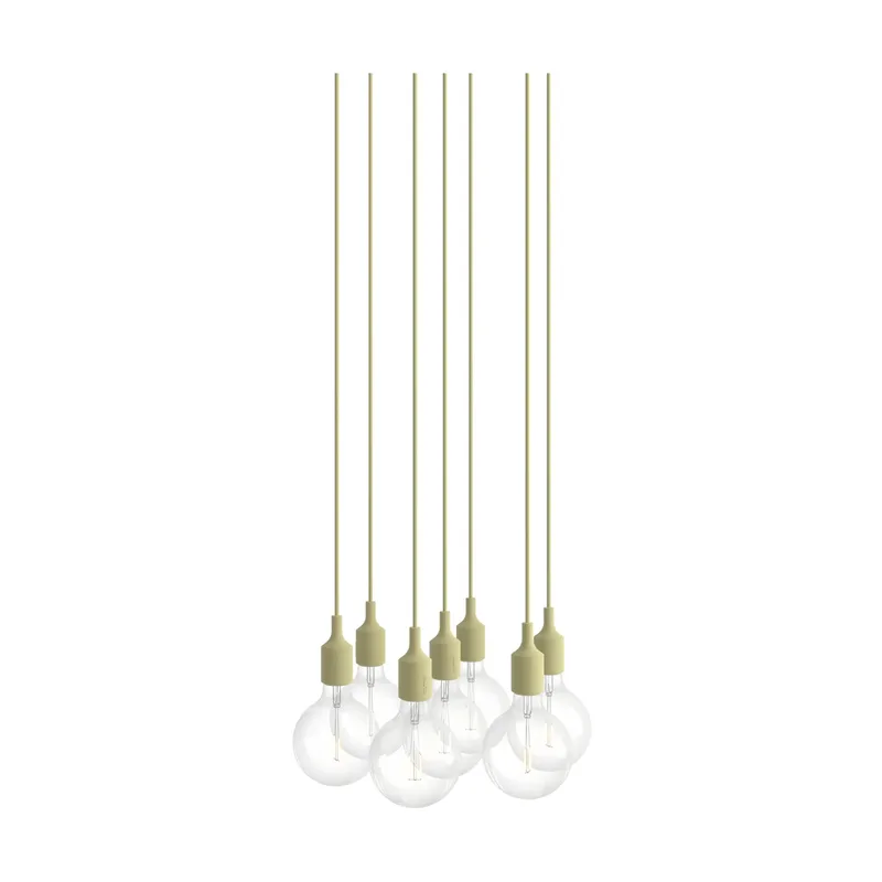 E27 Pendant Cluster 7 Pendel Beige Grün från Muuto – produktbild