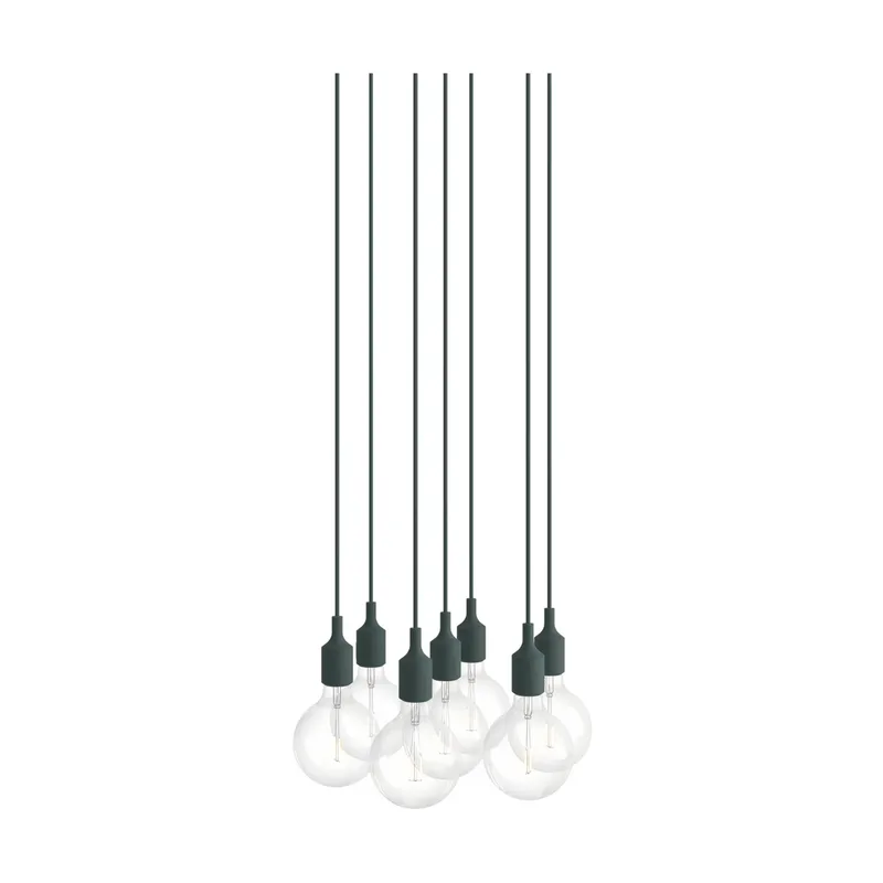 E27 Pendant Cluster 7 Pendel Dunkelgrün från Muuto – produktbild