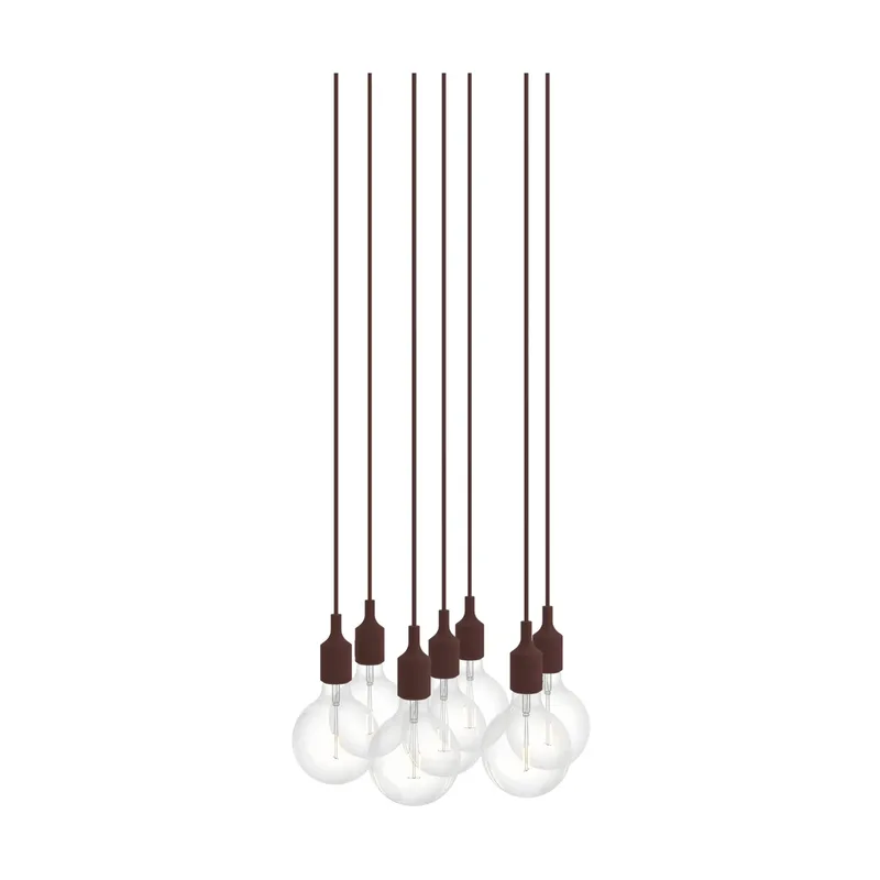 E27 Pendant Cluster 7 Pendel Dunkelrot von Muuto – Produktfoto