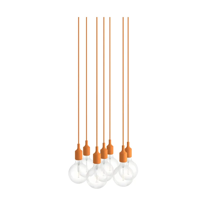 E27 Pendant Cluster 7 Pendel Hellorange by Muuto – product photo