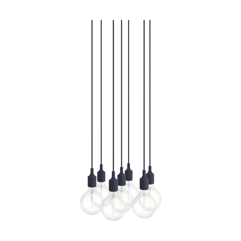 E27 Pendant Cluster 7 Pendel Mitternachtsblau by Muuto – product photo