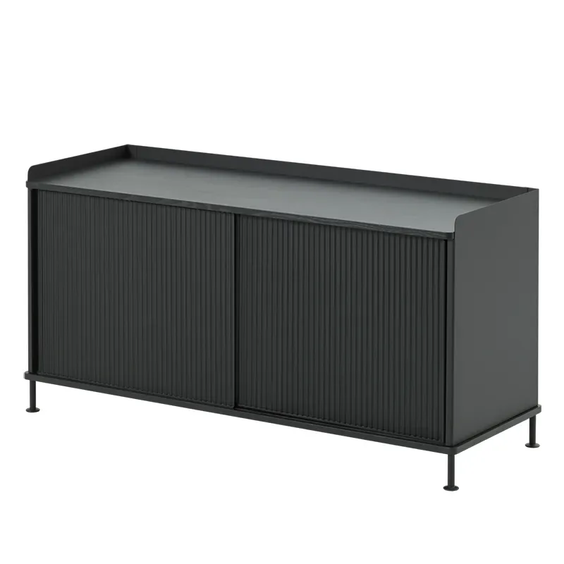 Enfold Anrichte 124 x 45 cm - Black Anthracite Black von Muuto – Produktfoto