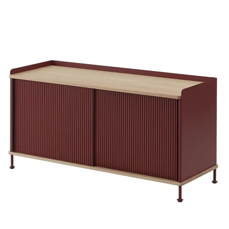 Enfold Anrichte 124 x 45 cm - oiled oak Deep Red by Muuto – product photo