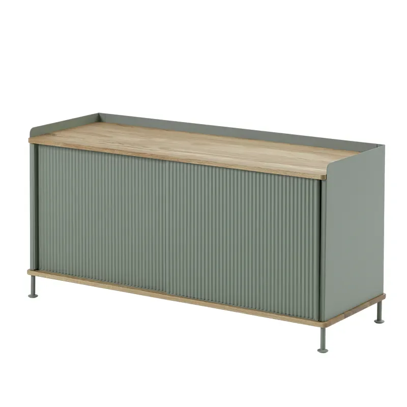 Enfold Anrichte 124 x 45 cm - oiled oak Dusty Green von Muuto – Produktfoto
