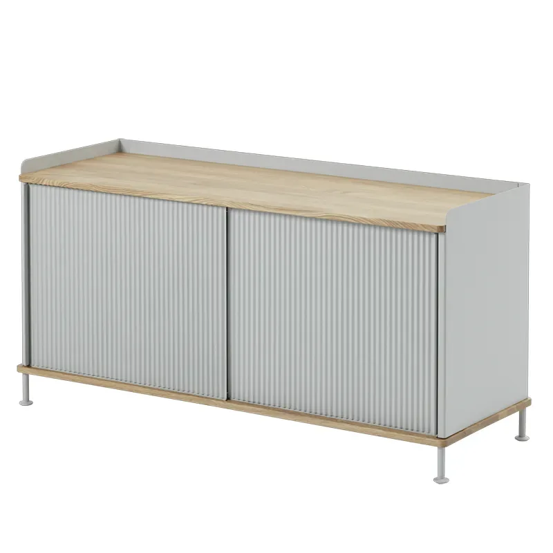 Enfold Anrichte 124 x 45 cm - oiled oak Grey von Muuto – Produktfoto