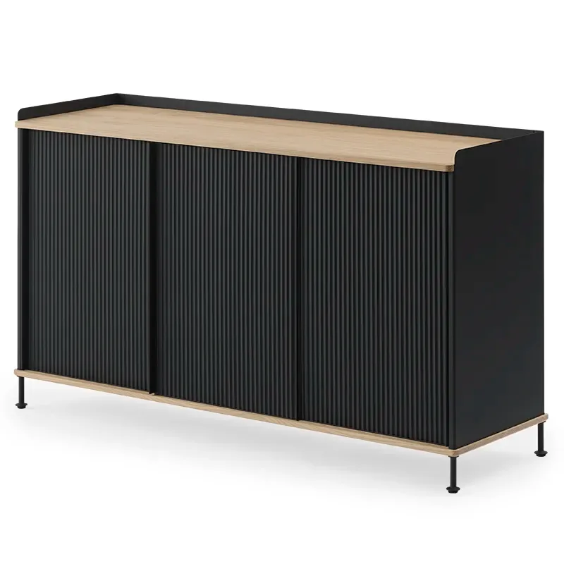 Enfold Anrichte 148 x 45 cm - oiled oak Anthracite Black by Muuto – product photo