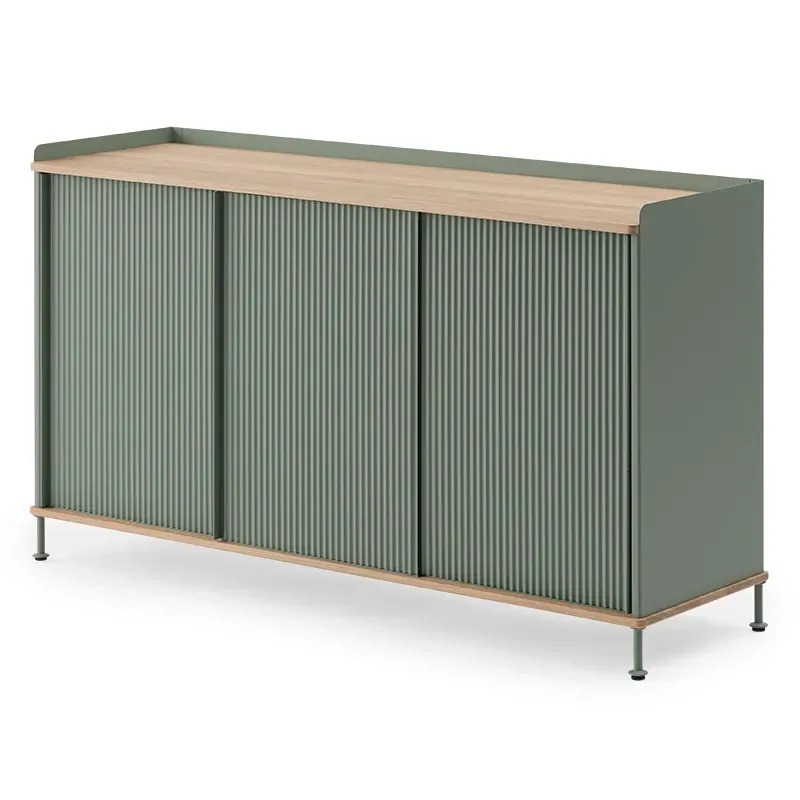 Enfold Anrichte 148 x 45 cm - oiled oak Dusty Green von Muuto – Produktfoto