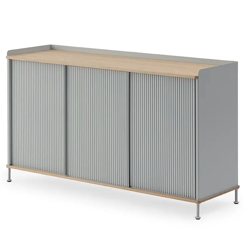 Enfold Anrichte 148 x 45 cm - oiled oak Grey von Muuto – Produktfoto