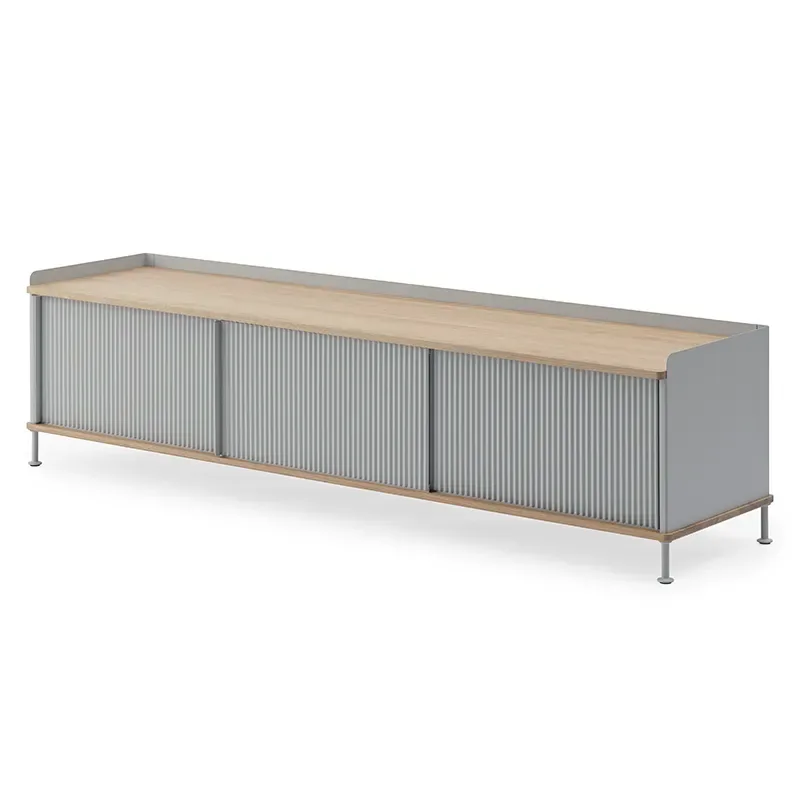 Enfold Anrichte 186 x 45 cm - oiled oak Grey by Muuto – product photo
