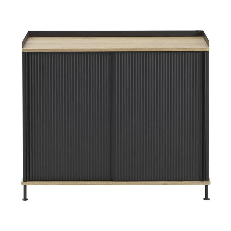 Enfold Sideboard 100x45x85 cm Laquered oak-anthracite black by Muuto – product photo
