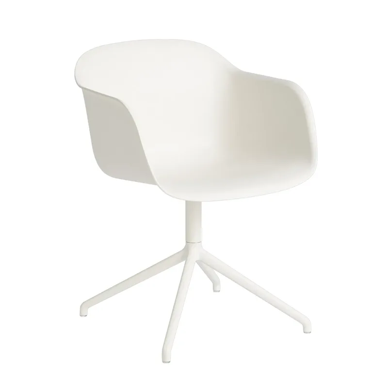 Fiber armchair Bürostuhl mit drehbarem Gestell Weiß by Muuto – product photo
