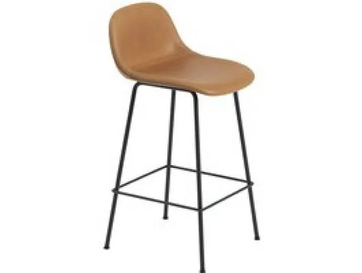 Fiber Barhocker mit Rückenlehne Rohrgestell de Muuto – photo du produit