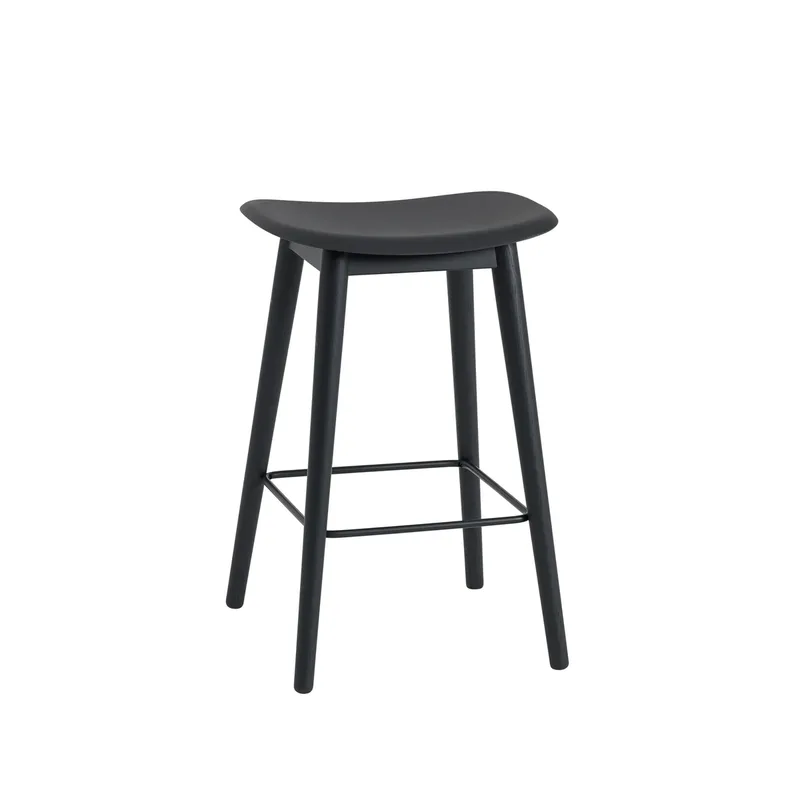 Fiber counter Stuhl 65 cm Black, Schwarze Beine von Muuto – Produktfoto