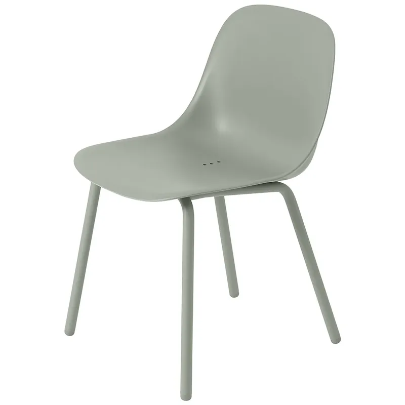 Fiber Outdoor Esstischstuhl Dusty Green von Muuto – Produktfoto