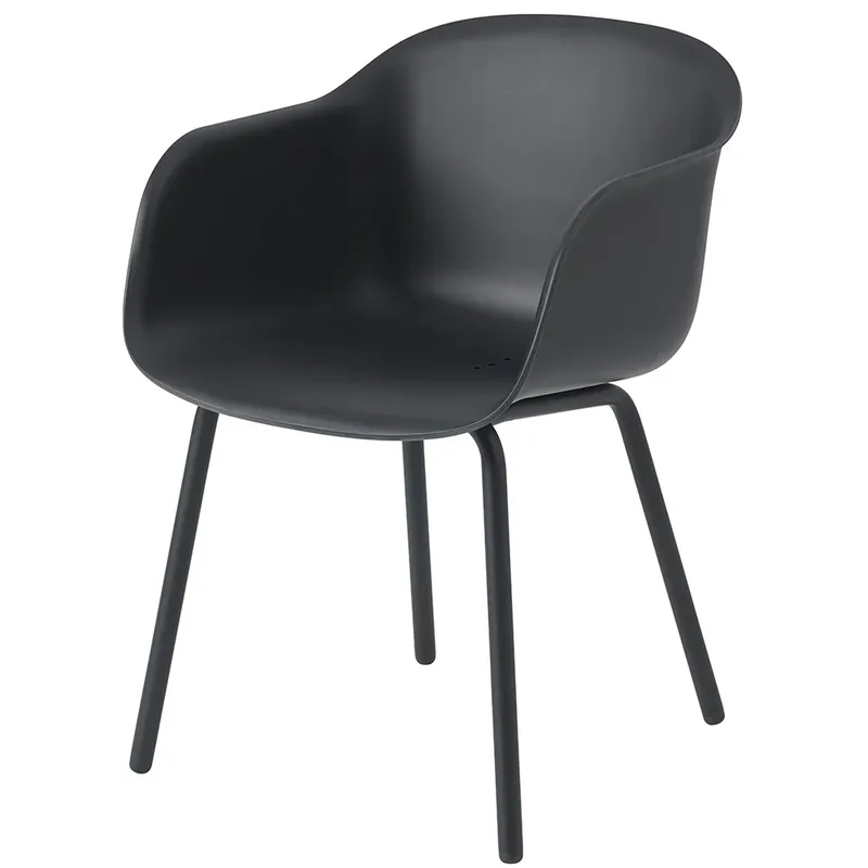 Fiber Outdoor Stuhl mit Armlehne Anthracite Black von Muuto – Produktfoto
