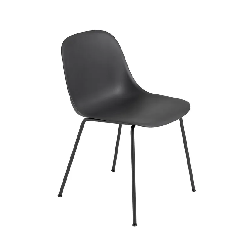 Fiber side chair Stuhl Black-Anthracite (Kunststoff) de Muuto – photo du produit