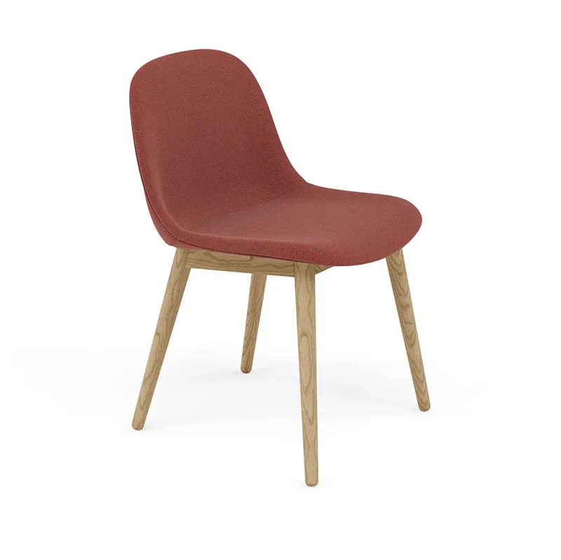 Fiber side chair Stuhl mit Holzbeinen Re-wool 558-oak de Muuto – photo du produit