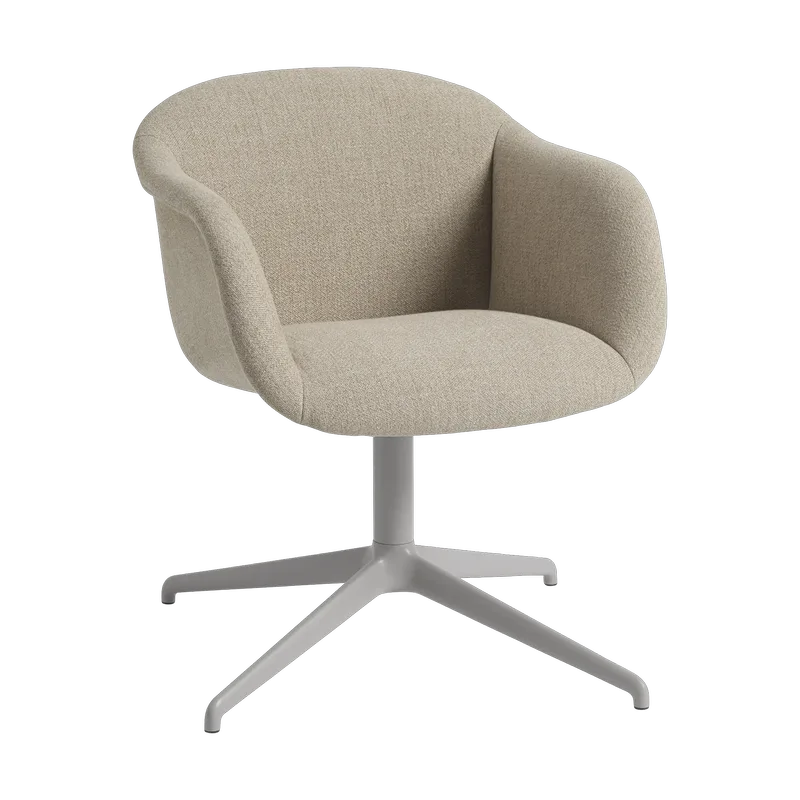 Fiber Soft Armchair mit Drehgestell Ecriture 240/Grey von Muuto – Produktfoto