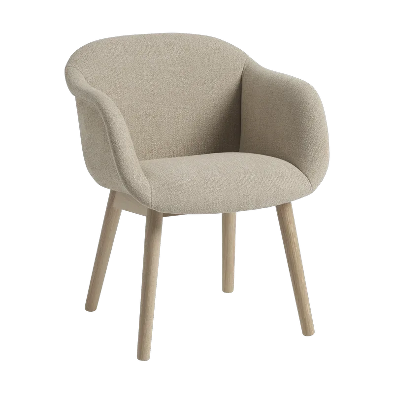 Fiber Soft Armchair mit Holzbeinen Ecriture 240/Oak van Muuto – productfoto