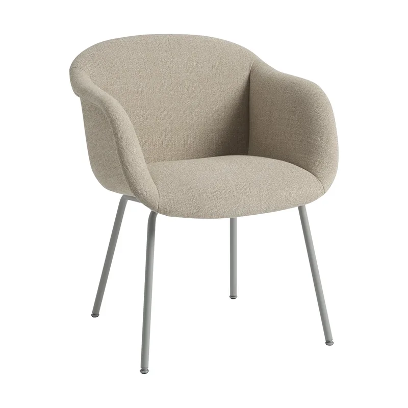 Fiber Soft Armchair mit Rohrgestell Ecriture 240/Grey von Muuto – Produktfoto