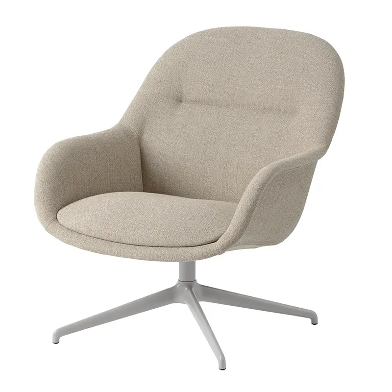 Fiber Soft Lounge Armchair Swivel Base - Ecriture 240 Grey von Muuto – Produktfoto