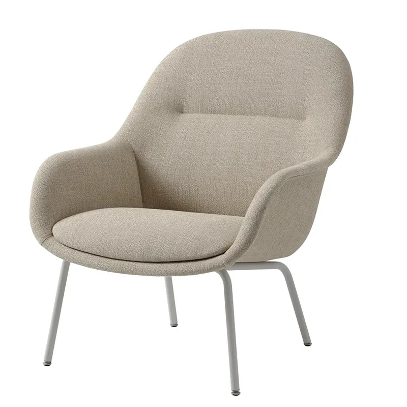 Fiber Soft Lounge Armchair Tube Base - Ecriture 240 Grey von Muuto – Produktfoto