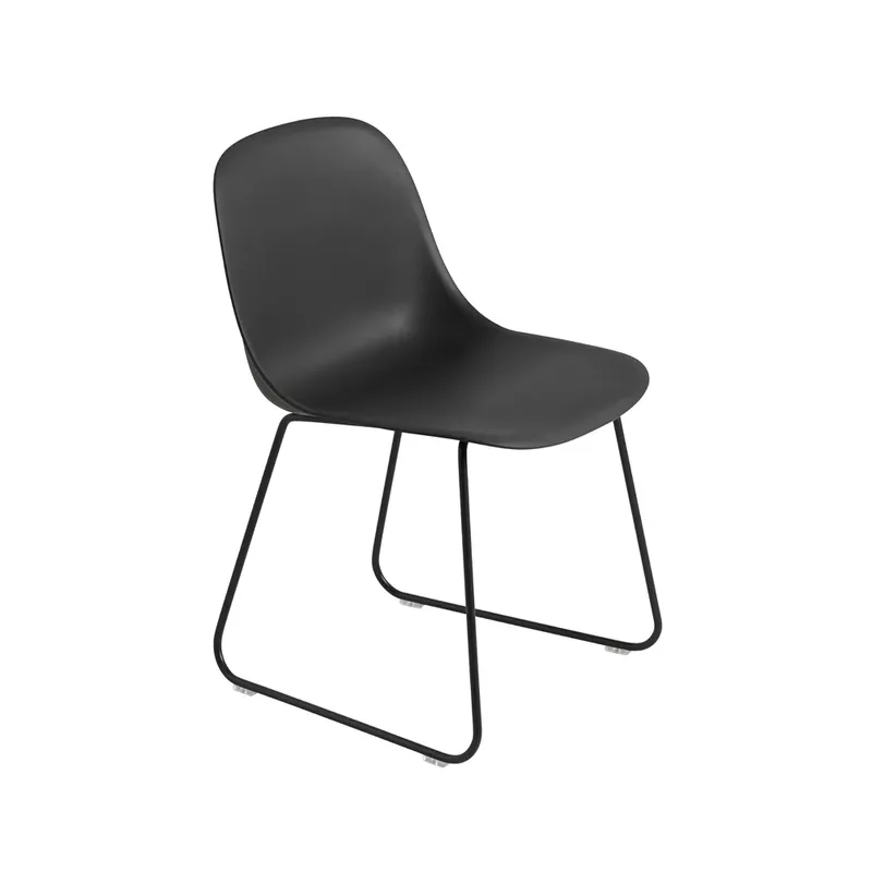 Fiber Stuhl Stahl Kunststoffsitz Black-Anthracite black de Muuto – photo du produit