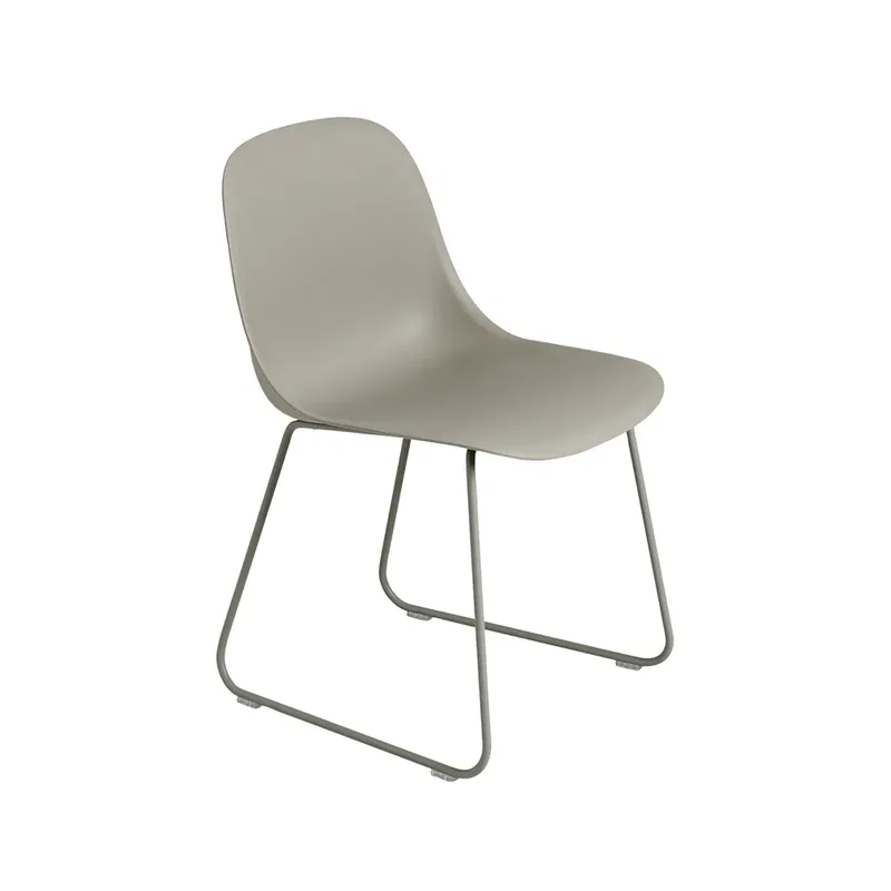 Fiber Stuhl Stahl Kunststoffsitz Grey-Grey de Muuto – photo du produit