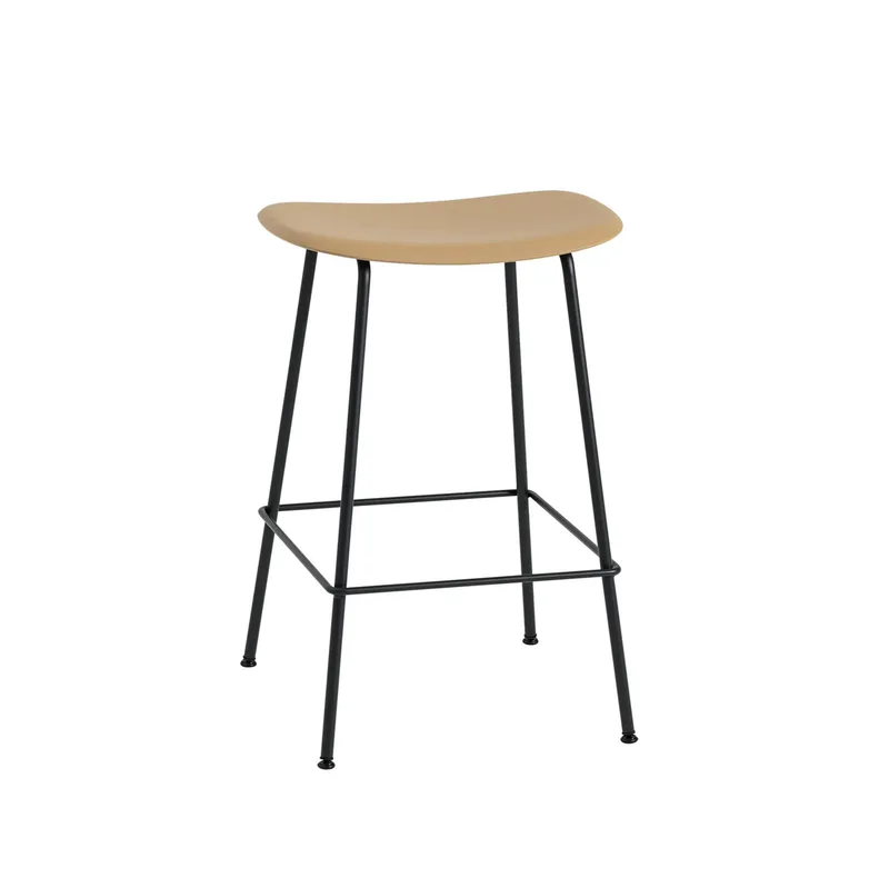 Fiber Tube Barstuhl 65cm Ocker-schwarz de Muuto – photo du produit