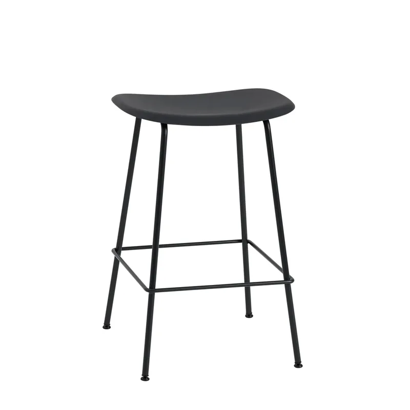 Fiber Tube Barstuhl 65cm Schwarz de Muuto – photo du produit