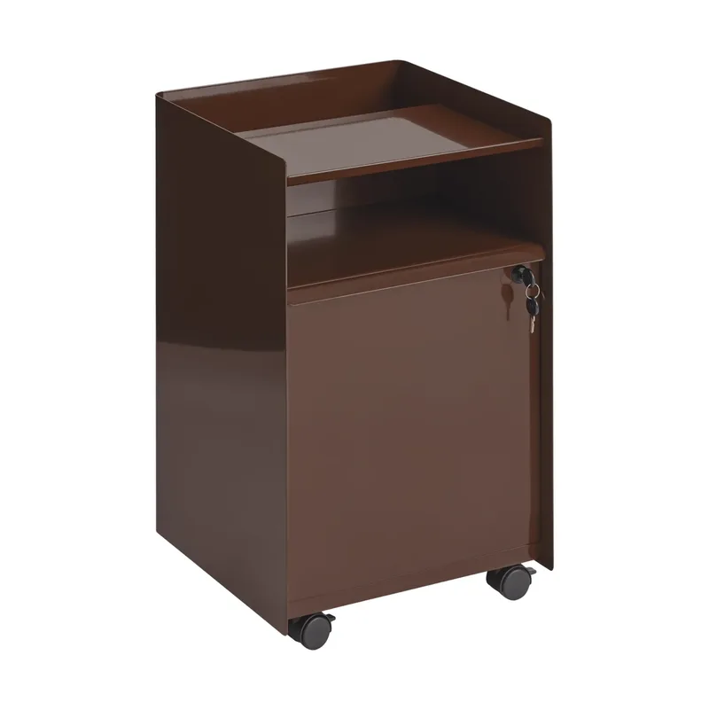 Folded Trolley Rollwagen mit Schrank Dunkelrot by Muuto – product photo