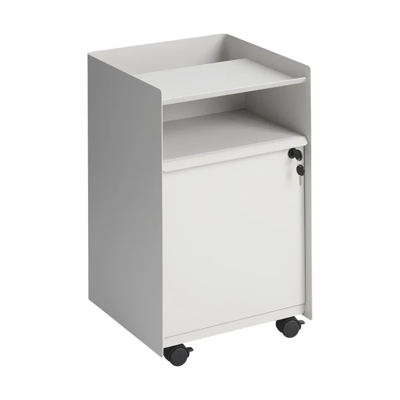 Folded Trolley Rollwagen mit Schrank Grey van Muuto – productfoto