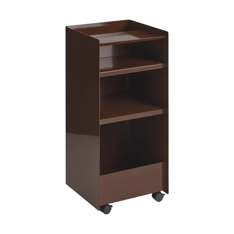 Folded Trolley Rollwagen offen Dunkelrot, 37,4x38,7x37,2 cm by Muuto – product photo