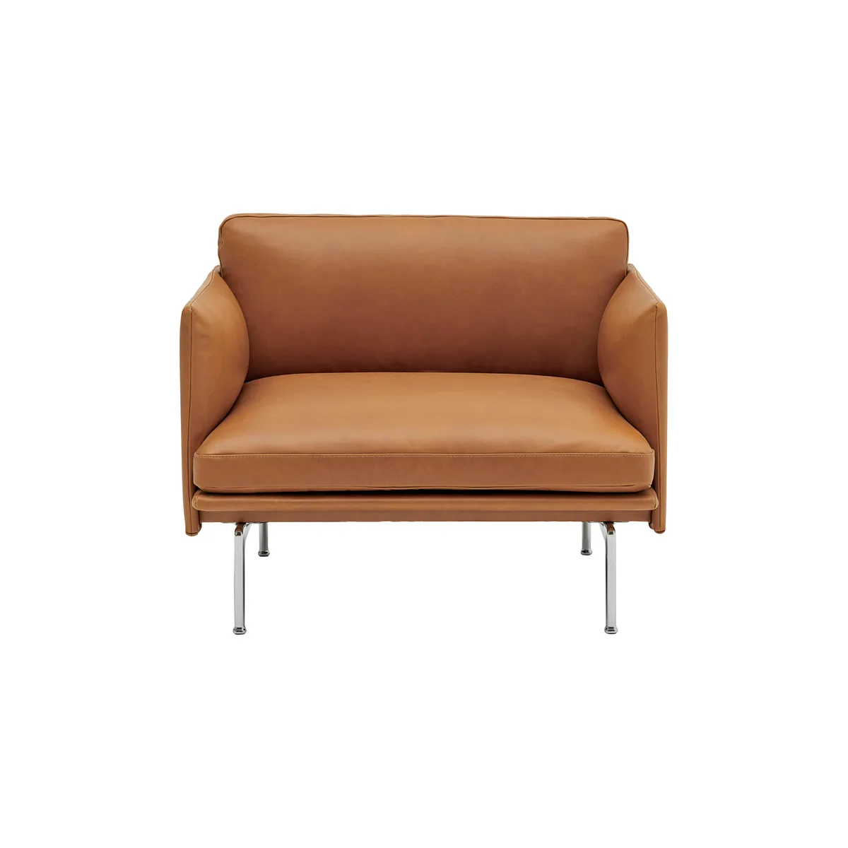 Gepolsterter Sessel Outline - Braun - Kaltschaum - Designer Anderssen & Voll by Muuto – product photo