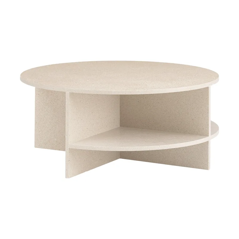 Halves Couchtisch Light taupe-terrazzo, Ø85 cm från Muuto – produktbild