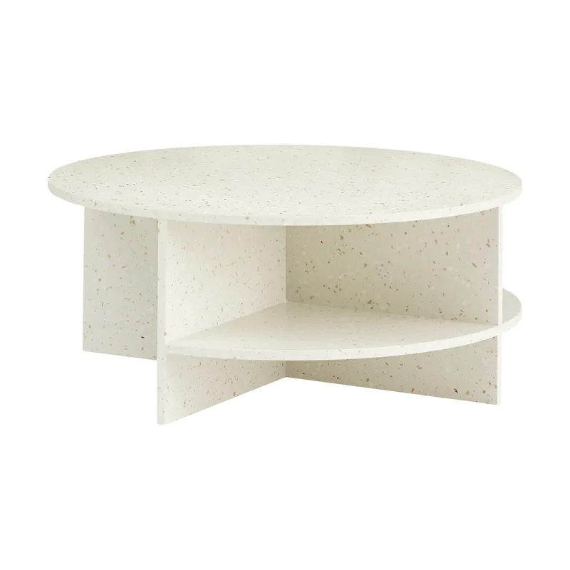 Halves Couchtisch Off white-terrazzo, Ø85 cm by Muuto – product photo